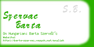 szervac barta business card